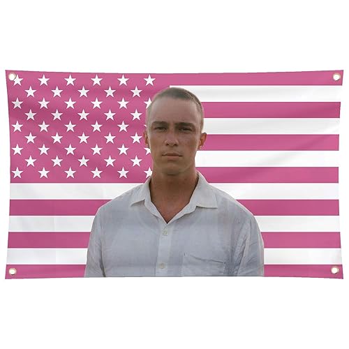 Drew Flag, 59.06x35.43in Custom Pink America Flag, Funny Wall Hangings Drew Starkey Flag, Starkey Tapestry With 4 Brass Grommets, For Lawns, Courtyards, Gardens, Terraces, And Balconies