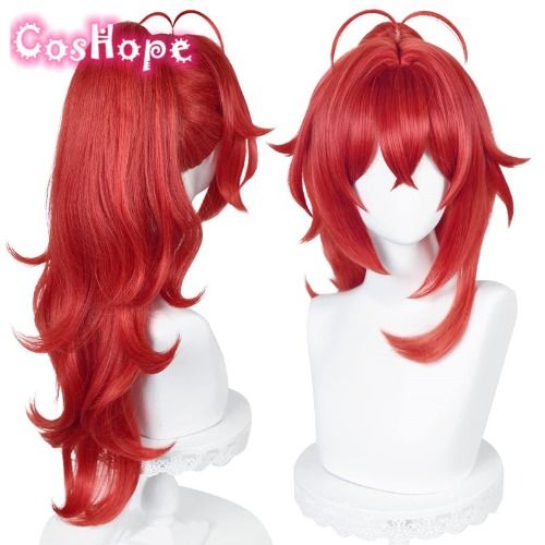 7.2US $ 52% OFF|Genshin Impact Diluc Cosplay Wig High Ponytail Red Wig Cosplay Diluc Manga Wig Anime Cosplay Wig Heat Resistant Synthetic Wigs - Cosplay Costumes - AliExpress