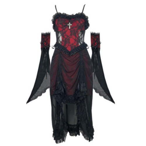 Blood Supply~Drawstring Christmas Gothic Lolita Long Dress | S / JSK+ cuffs