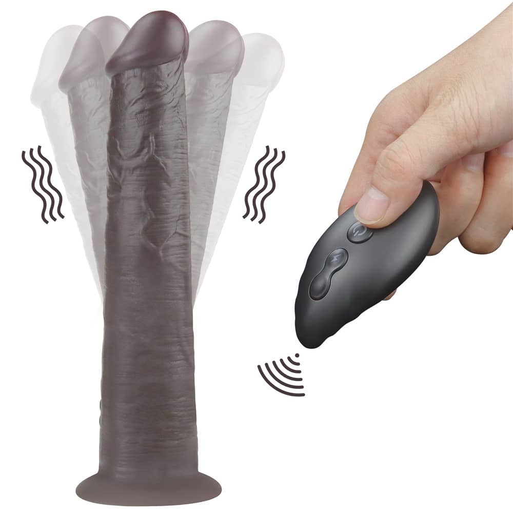 10'' Dual Density Dildo Silicone Rotator Black | Default Title