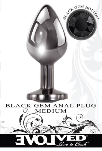 Black Gem Anal Plug - Medium