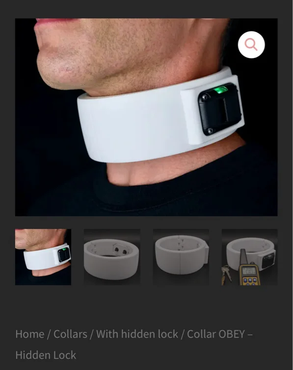 Collar OBEY – Hidden Lock – kinkystuffmade