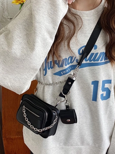 Lightweight,Business Casual Chain Decor Square Bag With Coin Purse For Teen Girls Women College Students,Rookies & White-collar Workers Perfect for Office,College,Work ,Business,Commute,Outdoors, Travel, Outings