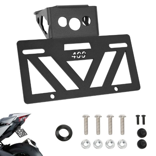 INKUDRI 2023 Ninja 400 Fender Eliminator Z400 Fender Eliminator Ninja 400 License Plate Bracket Mount Ninja 400 Tail Tidy Ninja 250 Ninja 500 Fender Eliminator for Ninja 400 Z400 Ninja 250 2018-2023