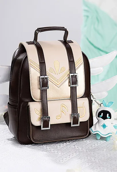 Venti Derivative Backpack Angel Wings Decorated Fashion School Bag