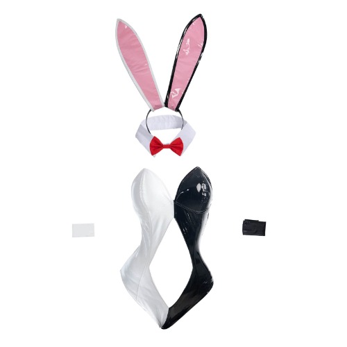 Nuoqi Bunny Dva Cosplay Costume Hana Song Dva Bunny Girl Bodysuit Bunny Suit Set - Small Black+white