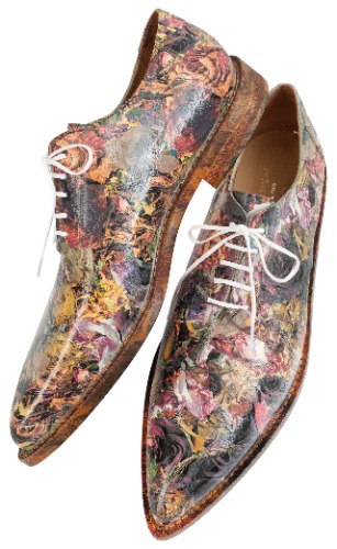 Кожаные туфли с цветочным принтом Comme des Garcons Homme plus