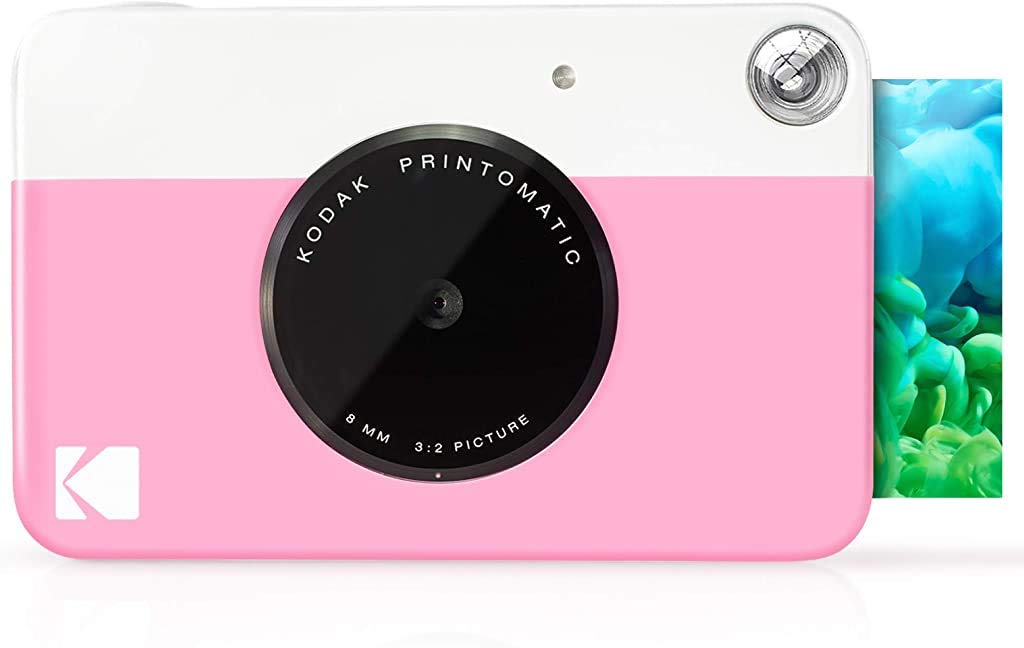 KODAK Printomatic Digital Instant Print Camera - Full Color Prints On ZINK 2x3" Sticky-Backed Photo Paper (Pink) Print Memories Instantly - Pink Camera