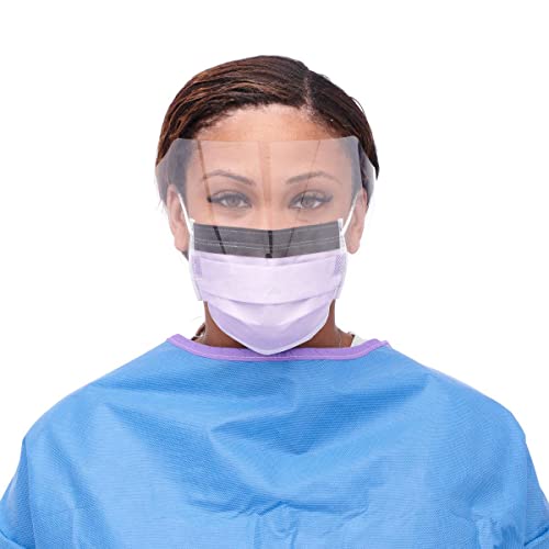 Medline NON27410ELZ Prohibit Face Mask with Eyeshield, Pack of 25