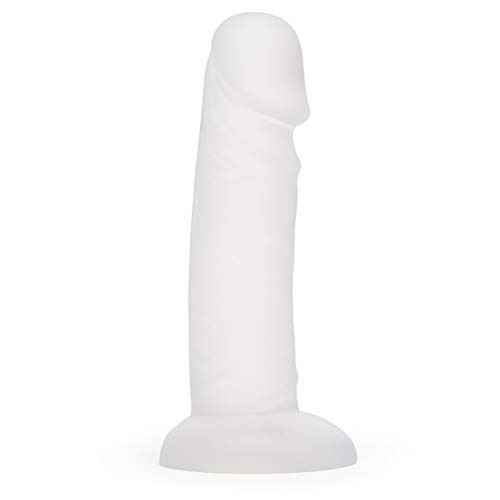 Lovehoney Realistic Dildo - 7 Inch Suction Cup Dildo - Girthy Dildo for Women - Flexible Thick Dildo - Harness Compatible Strap On Dildo - Adult Sex Toy - Waterproof - Clear - Clear - 7 inch