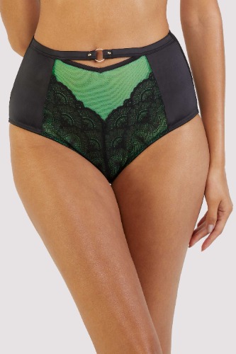 Emelda Lace and Gold Ring High Waist Brief | 22