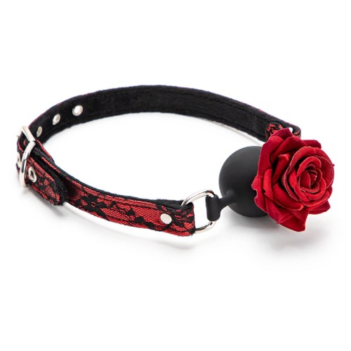 Jancosta Mouth Ball Mouth Plug Solid Silica Gel One Word Game Lock Buckle Red Leather (Red)