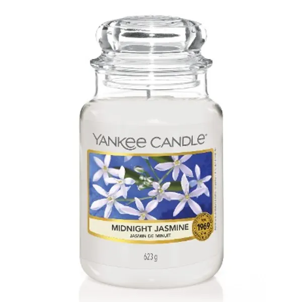 Yankee Candle Scented Candle | Midnight Jasmine Large Jar Candle | Burn Time: Up to 150 Hours