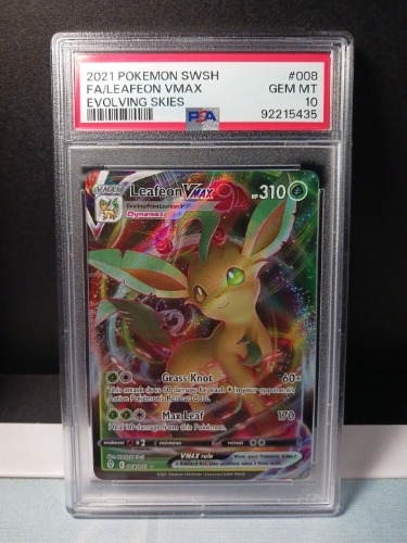  PSA 10 GEM MINT 2021 POKÉMON EVOLVING SKIES FULL ART LEAFEON VMAX