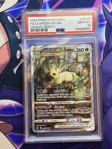 Pokemon TCG Leafeon VSTAR Crown Zenith GG35/GG70 Holo PSA 10