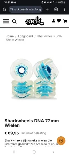 Sharkwheels DNA 72mm Wielen