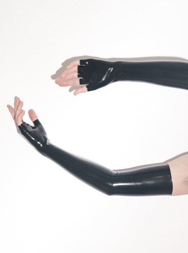 Half Finger Shoulder Gloves | S / Black