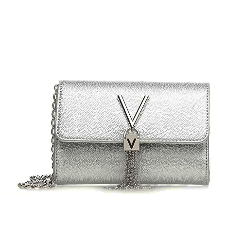 Valentino by Mario Valentino Women's Divina Bag, 4x11.5x17 cm (B x H x T) - Silver (Argento)