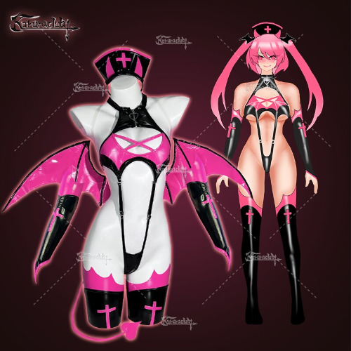 Cosplay Love-heart succubus Lingerie KO12 （7-Piece Set） | LOVE-HEART SUCCUBUS with Wings / M