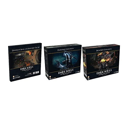 Steamforged Games Dark Souls: The Board Game - Darkroot Expansion (Multi-Colored) Bundle with Iron Keep Expansion and Darkroot Basin and Iron Keep Tile Set (3 Items)