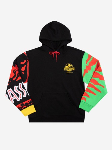 Jurassic Park Mismatched Sleeve Hoodie | L