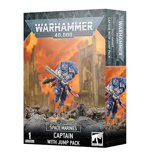 Games Workshop - Warhammer 40,000 - Space Marines: Captain with Jump Pack (2023 Edition), Black