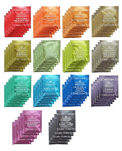 Harney & Sons Assorted Tea Bag Sampler 70 Count Great for Birthday, Hostess and Co-worker Gifts - 70 Count (Pack of 1)