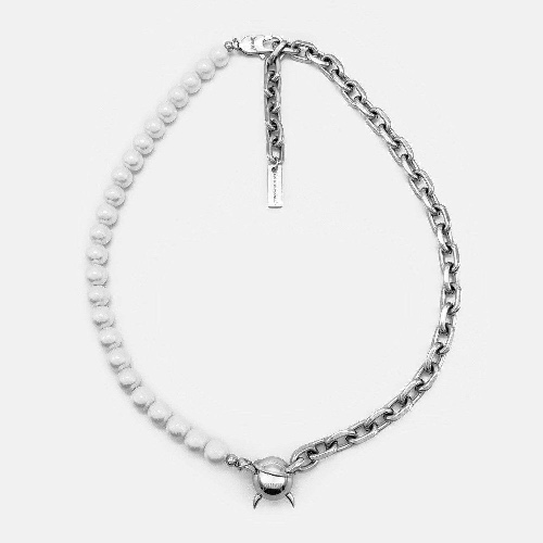 MIXED EMOTIONS PEARL NECKLACE | SILVER