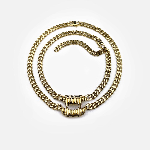 BITE ME DUAL CUBAN CHAIN | GOLD