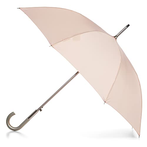 totes Unisex Auto Open J-Handle Stick ECO Umbrella - One Size - Evening Sand