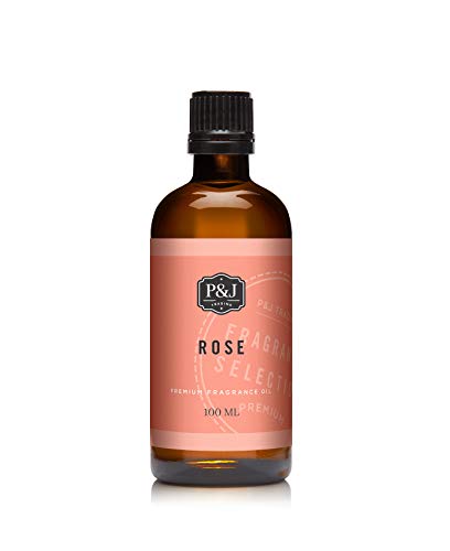 P&J Fragrance Oil - Rose 100ml - Candle Scents, Soap Scents, Diffuser Oil, Aromatherapy - Rose - 3.38 Fl Oz (Pack of 1)