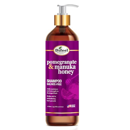 Difeel Pomegranate & Manuka Honey Sulfate-Free Shampoo 33.8 oz. - Strengthens & Moisturizes Damaged Hair