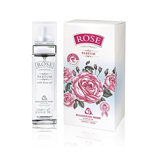 Rose Bulgarian Perfume - Natural Original Parfum - Aromatic Fragrance - Long Lasting Freshness - Paraben Free - Unisex Perfume - Perfect for Everyone - 28ml