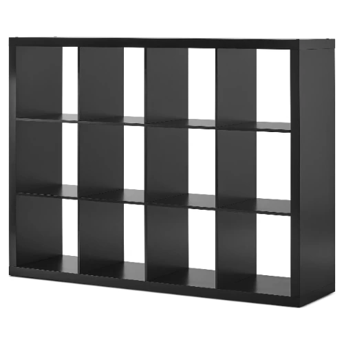 12-Cube Storage Organizer, Solid Black