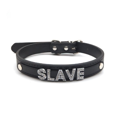 Cumslut & Slave Chokers - Black Slave / L(34cm-45cm)