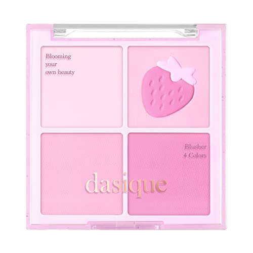 Dasique Blending Mood Cheek #06 Berry Smoothie | 4 Blendable Shades in Lightweight Smooth Powder | Vegan | Pink Blush - Pink