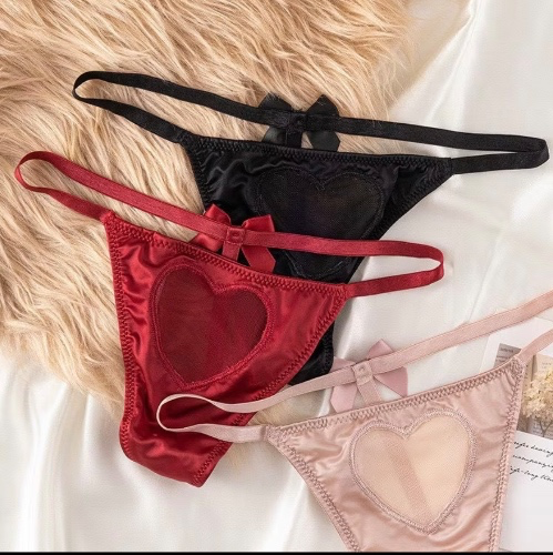 Sexy see-through heart thong
