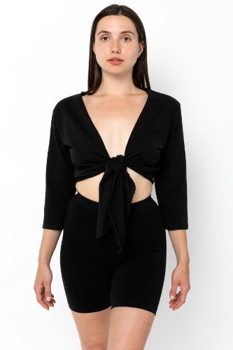 1826GD - Le Weekend Tie Top | Black / XS/S