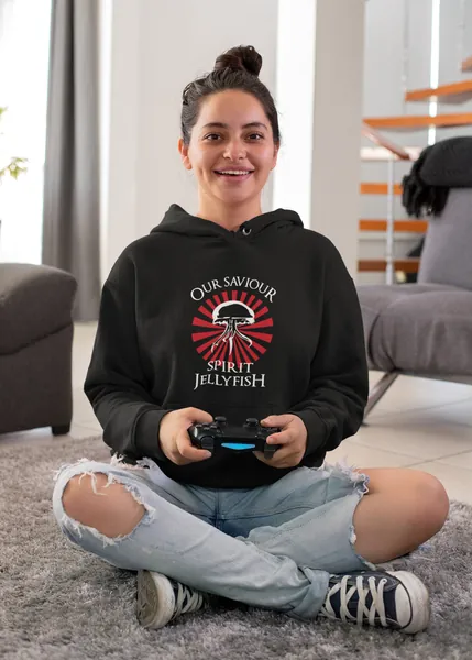 Video Game Hoodie Our Saviour Spirit Jellyfish Gamer RPG Twitch ESports Gaming Jumper Clothing