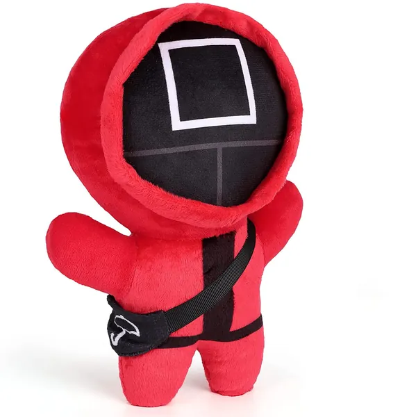 ProCover Squid Plush Game Toys Anime Figure Doll for Kids Adults 6'' Small Stuff Plushies Masked Man Keychain Doll Novelty Birthday Gift (🟥)