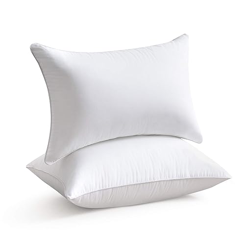 Oubonun 12 x 20 Pillow Inserts (Set of 2) - Lumbar Pillow with 100% Cotton Cover - Rectangle Square Interior Sofa Pillow Inserts - Decorative Pillow Insert Pair - White Couch Pillow - 12 Inch x 20 Inch