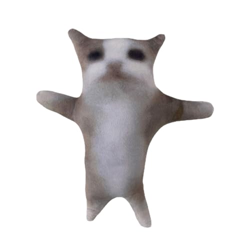 HWHXCZYH Cute Cat Banana Plush Toy - 30 Cm, Grey- Stuffed Animal - Adorable Anime Design - Soft and Cuddly Perfect Christmas, Halloween, or New Year's Gift - Great Companion