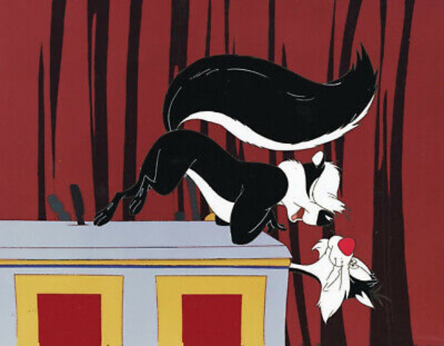 WB-Looney Tunes Pepe Le Pew/Sylvester Original Production Cel  | eBay