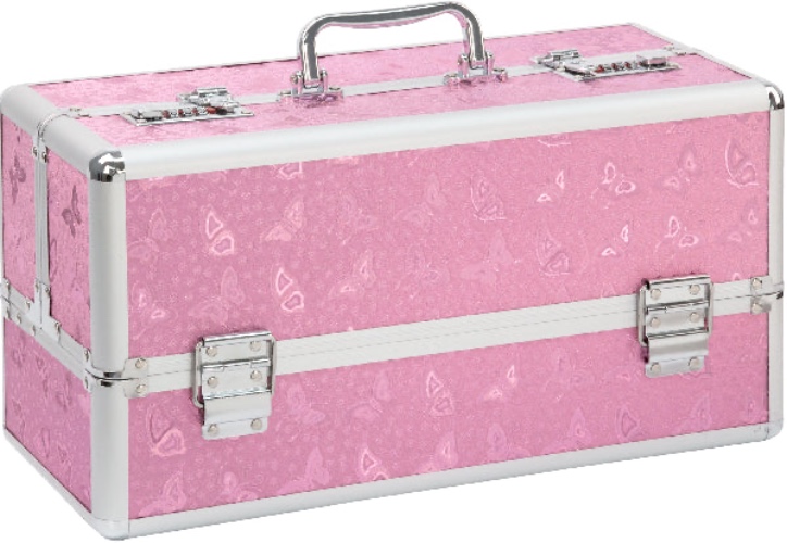 Lockable Large Vibrator Case Pink - Pink