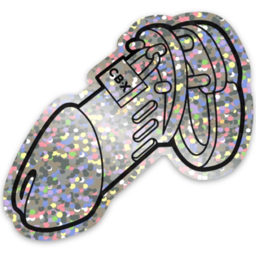 CB-6000™ Chastity Cage Multi-Glitter Sticker