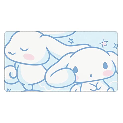 Kawaii Non-Slip Seamed Edge Rubber Mousepad Anime Cinnamoroll Mouse Pad Cartoon Extra Large Mousepads for Gaming Study Office Extened Pad Desk Pad Mat