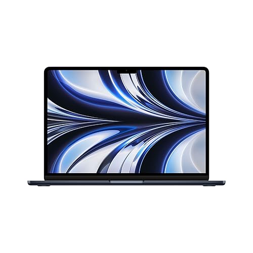 Apple MacBook Air Portable avec Puce M2 : écran Liquid Retina de 13,6 Pouces, 16 Go de RAM, 256 Go de Stockage SSD, Clavier rétroéclairé, caméra FaceTime HD 1080p ; Minuit - Minuit - 16 Go Mémoire unifiée - SSD de 256 Go