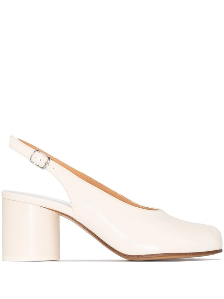 Tabi toe slingback pumps