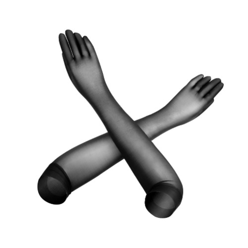 Catti Sheer Elbow-Length Gloves | Black / One size