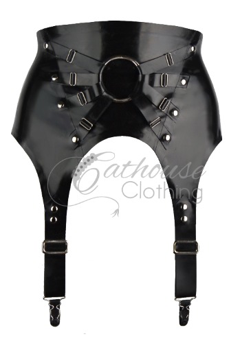 Goddess Deep Suspender belt | Large / Black